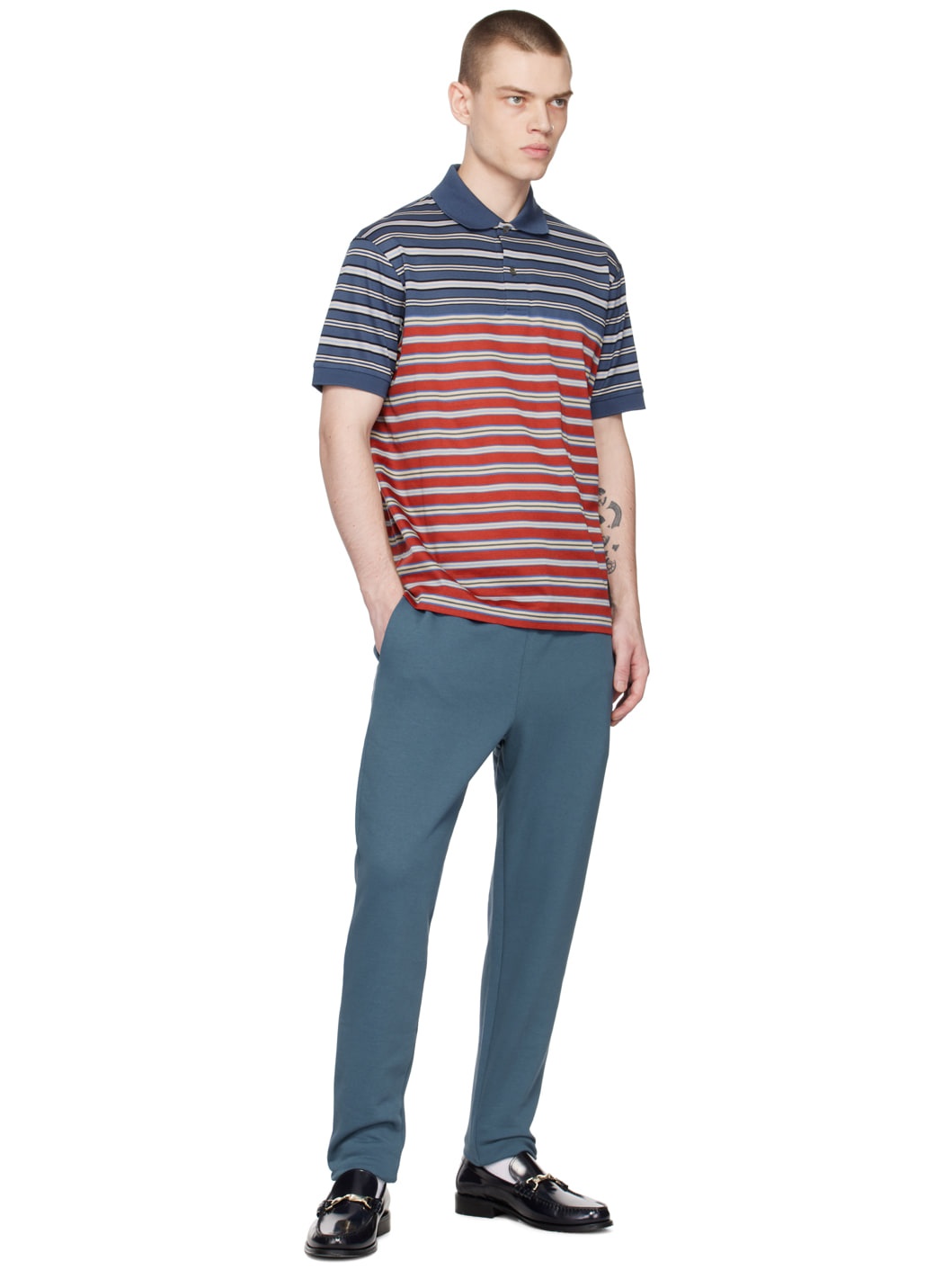 Blue Stripe Polo - 4