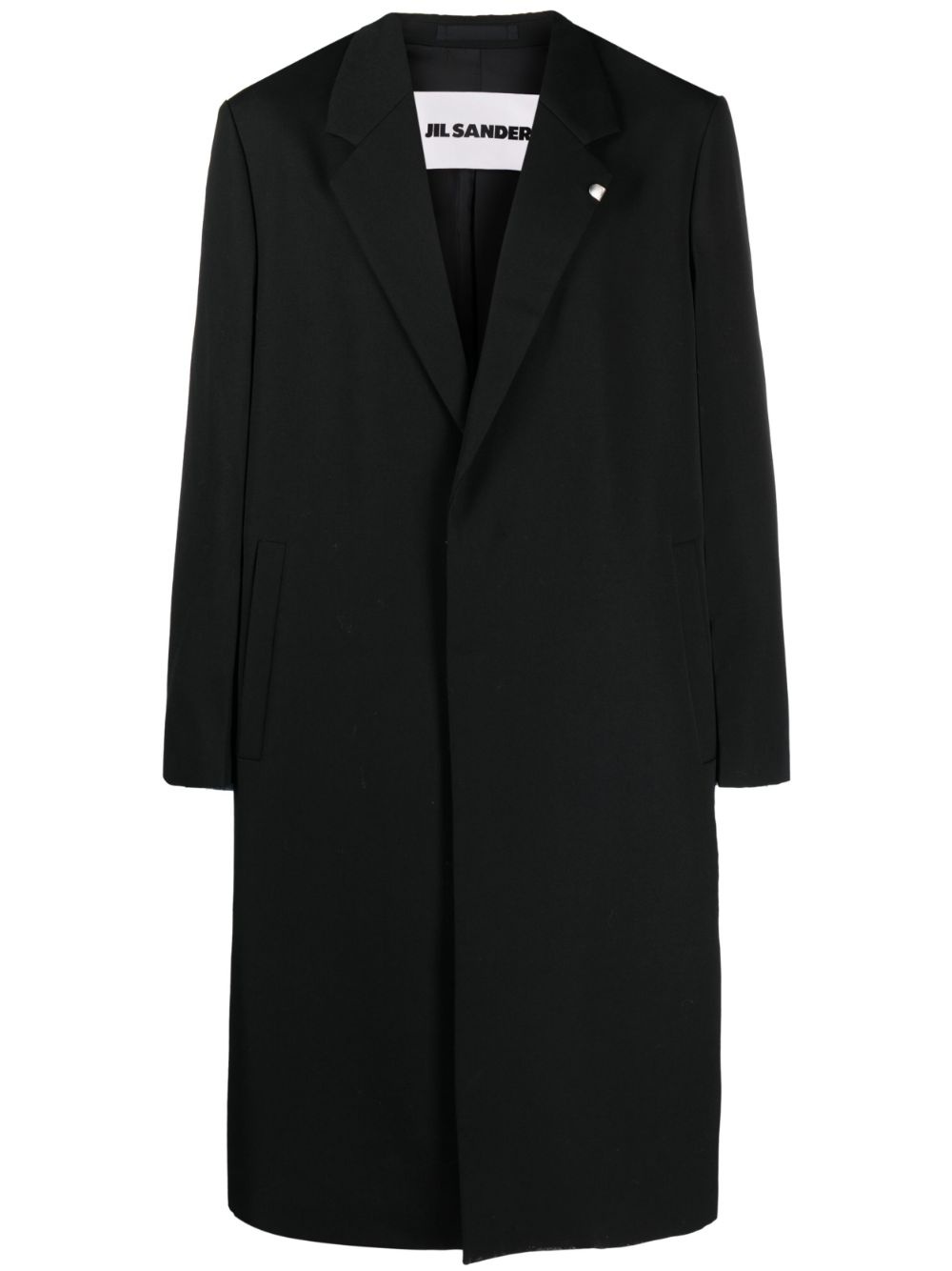 single-breasted wool coat - 1