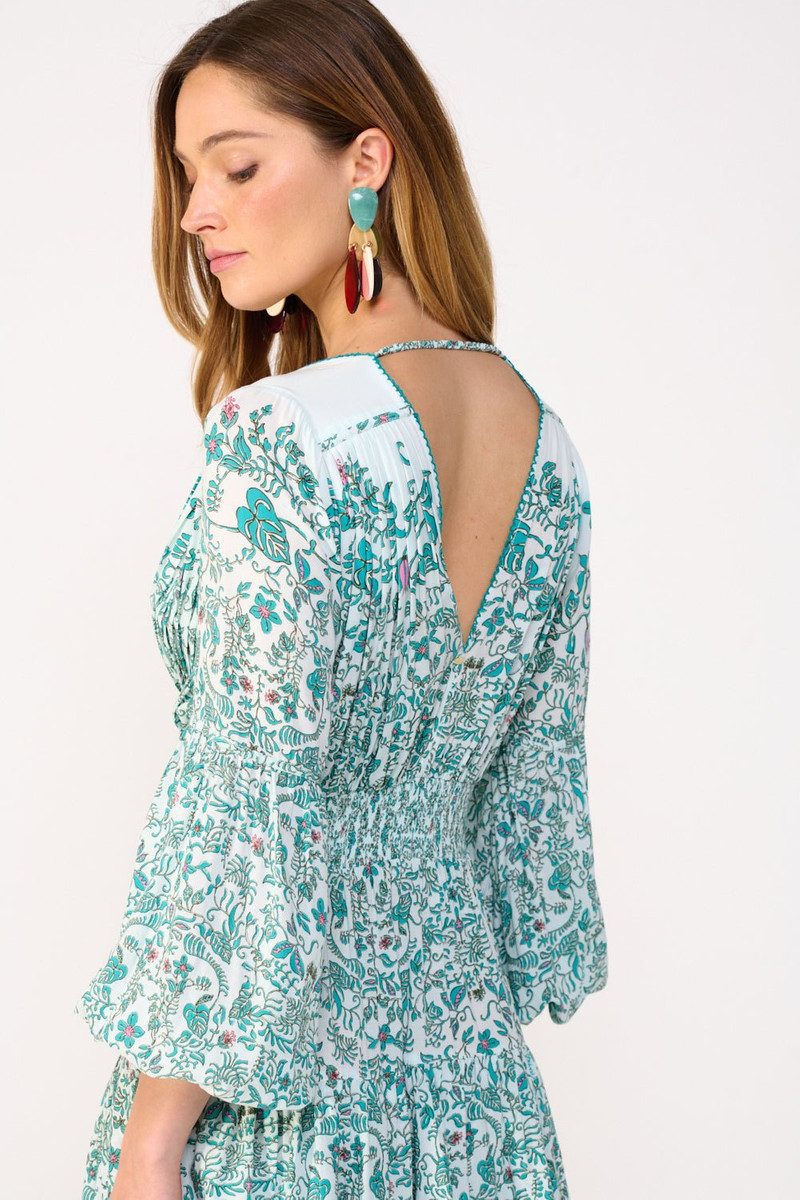 Mini Dress Chiara - Green Tiare 4