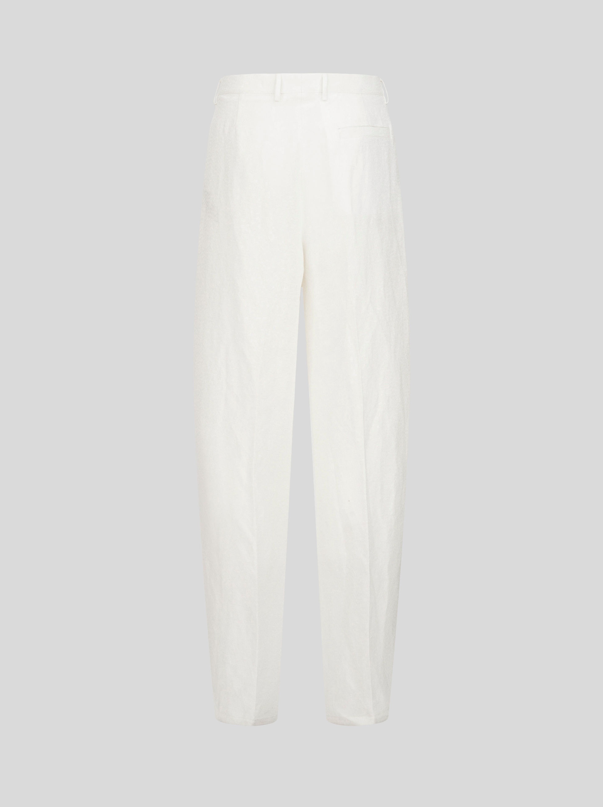LINEN TROUSERS WITH TUCKS - 5