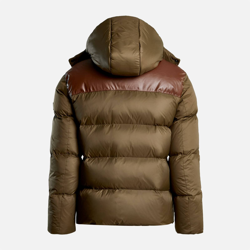 Hooded Down Jacket Green 2