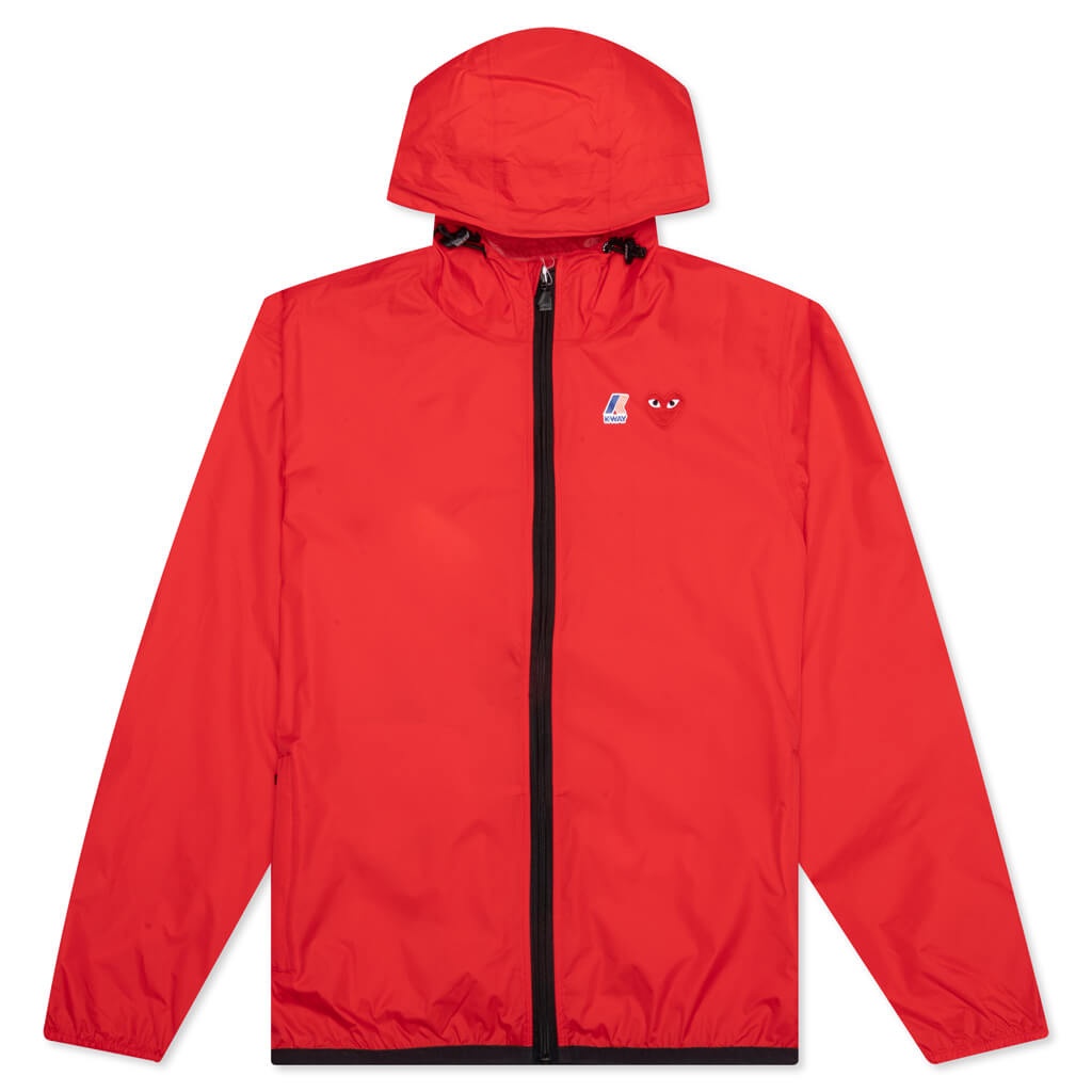 COMME DES GARCONS PLAY X K-WAY LE VRAI ZIP JACKET - RED - 1