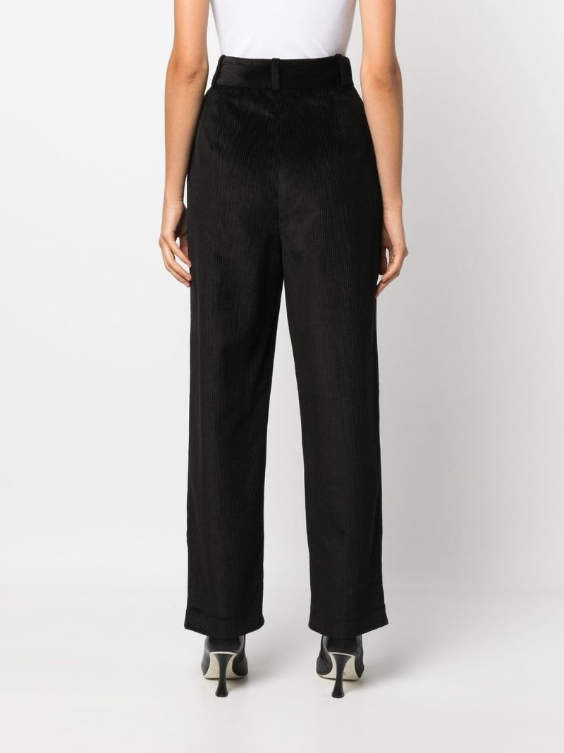 pleated corduroy trousers - 4