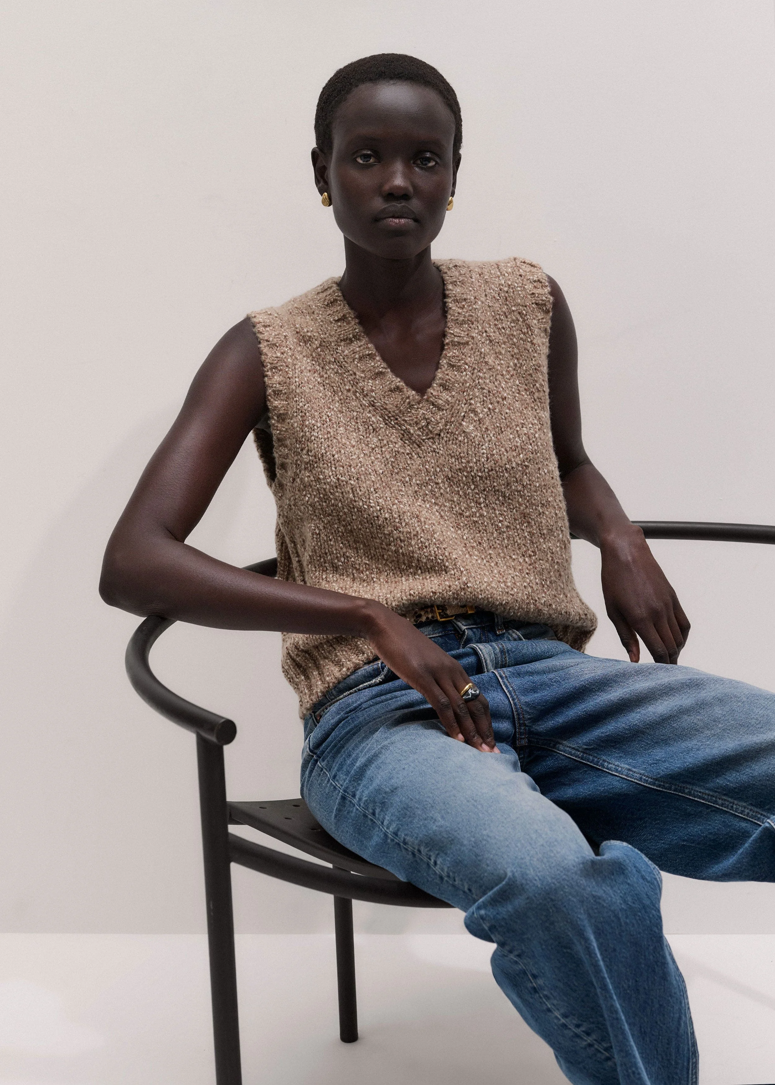 Straight Knit Vest - 1