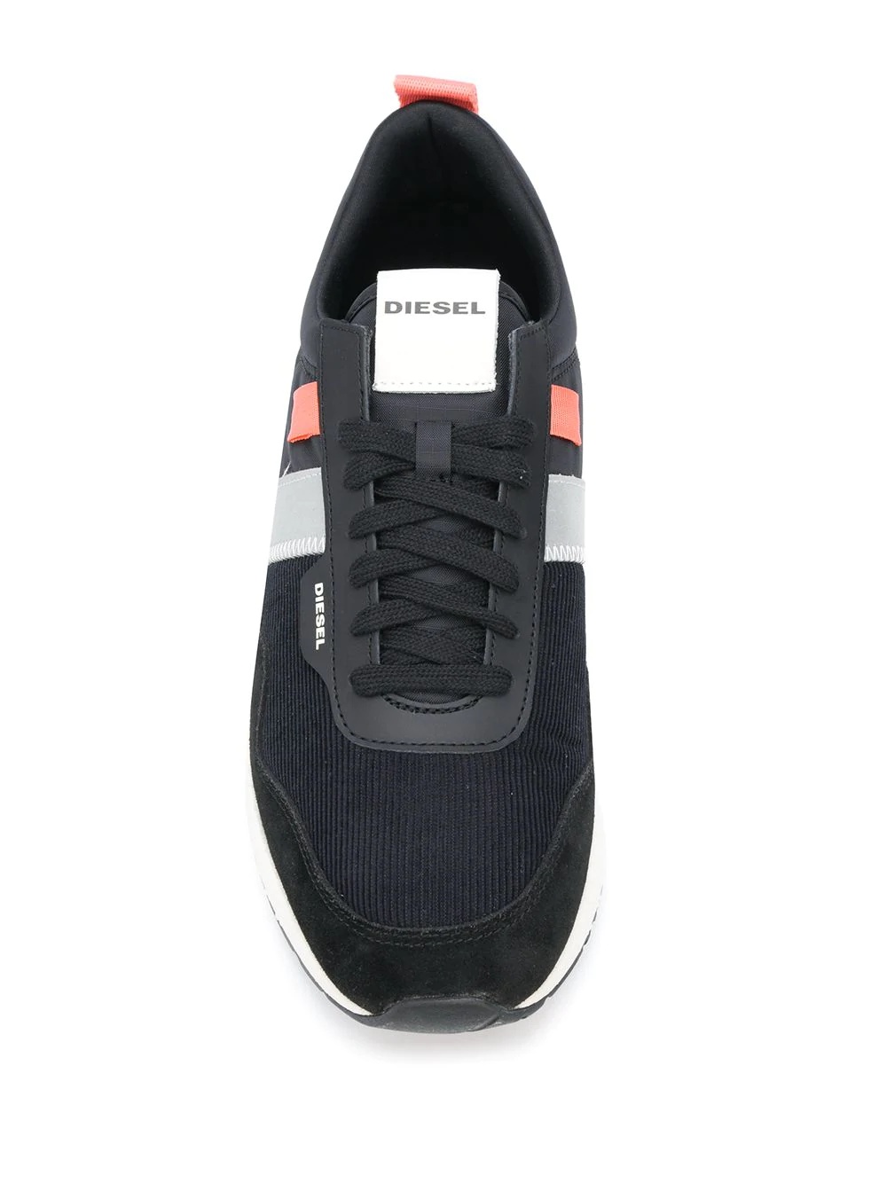 colour-block panel sneakers - 4