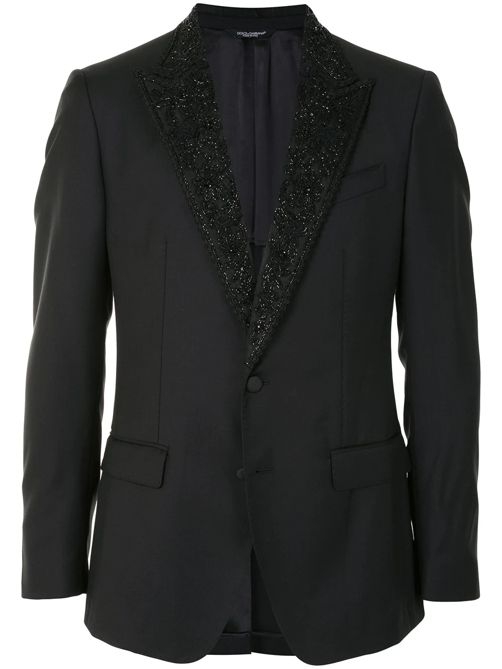 appliqué lapel jacket - 1