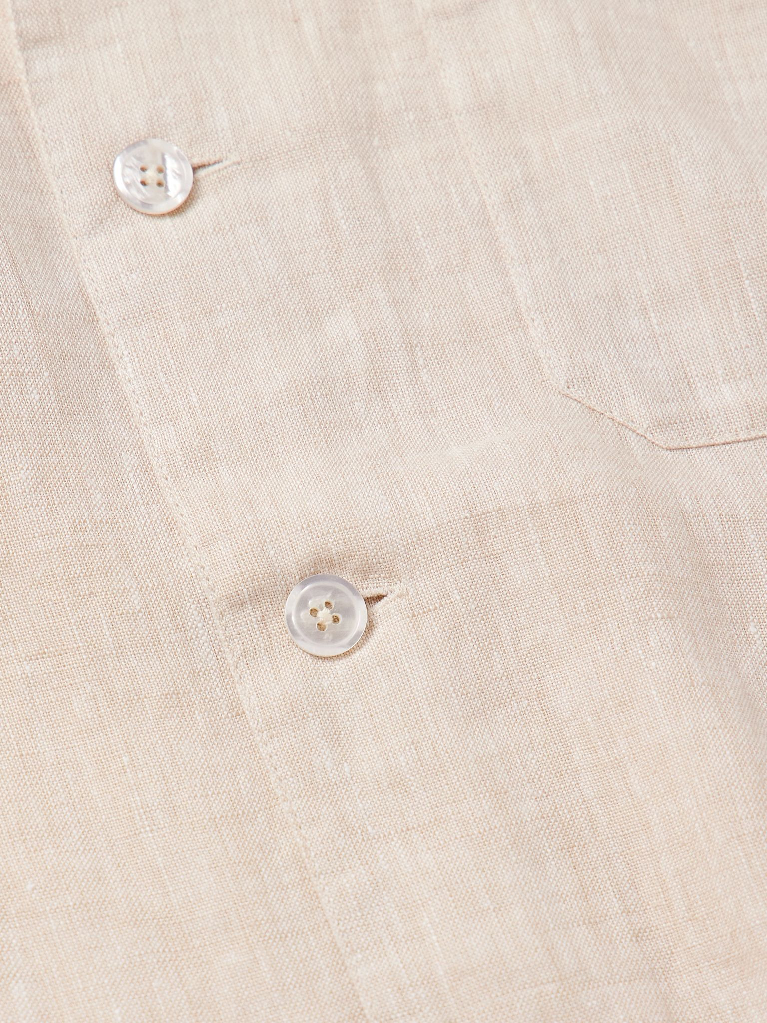 Sicily 1 Linen Pyjama Set Sand - 5