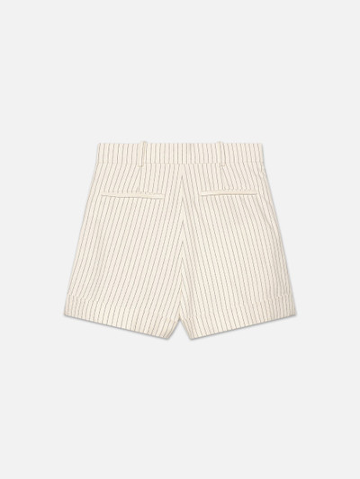 FRAME Pleated Wide Cuff Short in Cream Multi outlook