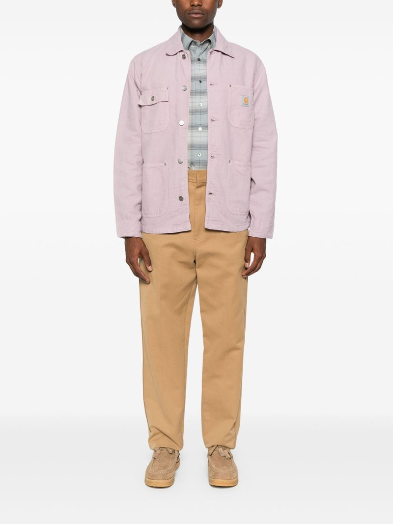 Carhartt logo-patch denim jacket outlook