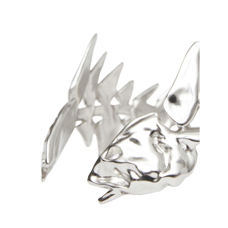 Burberry Ladies Palladium Plated Fish Bone Cuff Bracelet - 4