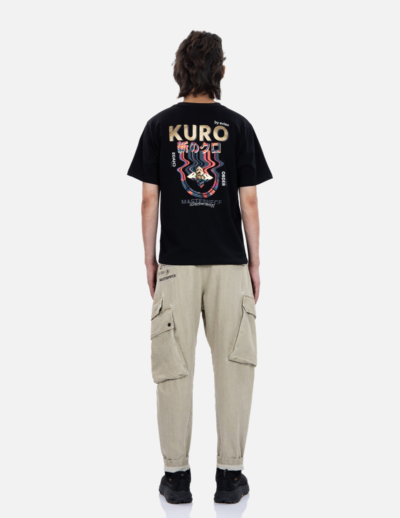 Mixed Graphic Embossed 3D Cargo Denim Joggers 6