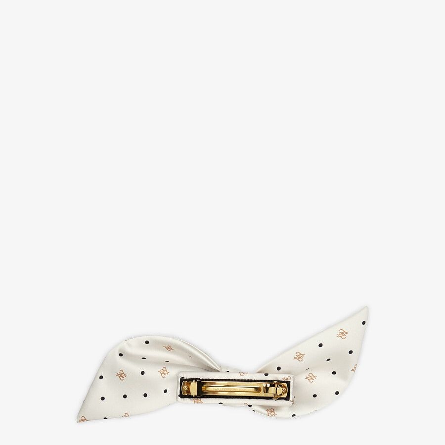 White duchess satin hair clip - 2