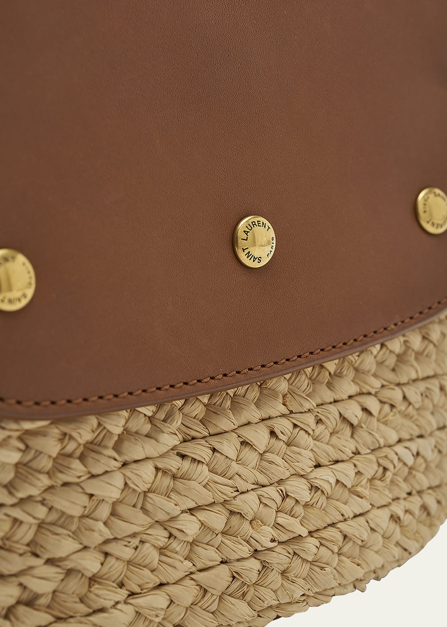 Panier Mini YSL Flap Crossbody Basket Bag in Raffia - 5