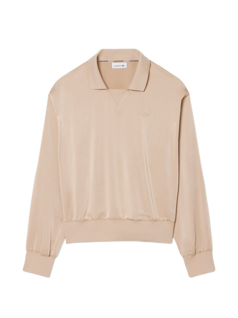 relaxed-fit satin polo top 1