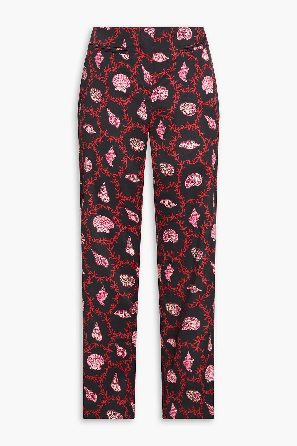 Capri Flute printed stretch-silk twill kick-flare pants - 1