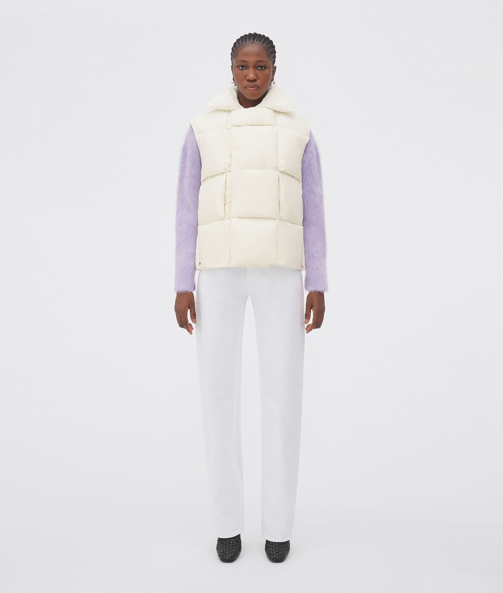 Padded Nylon Intreccio Gilet - 1