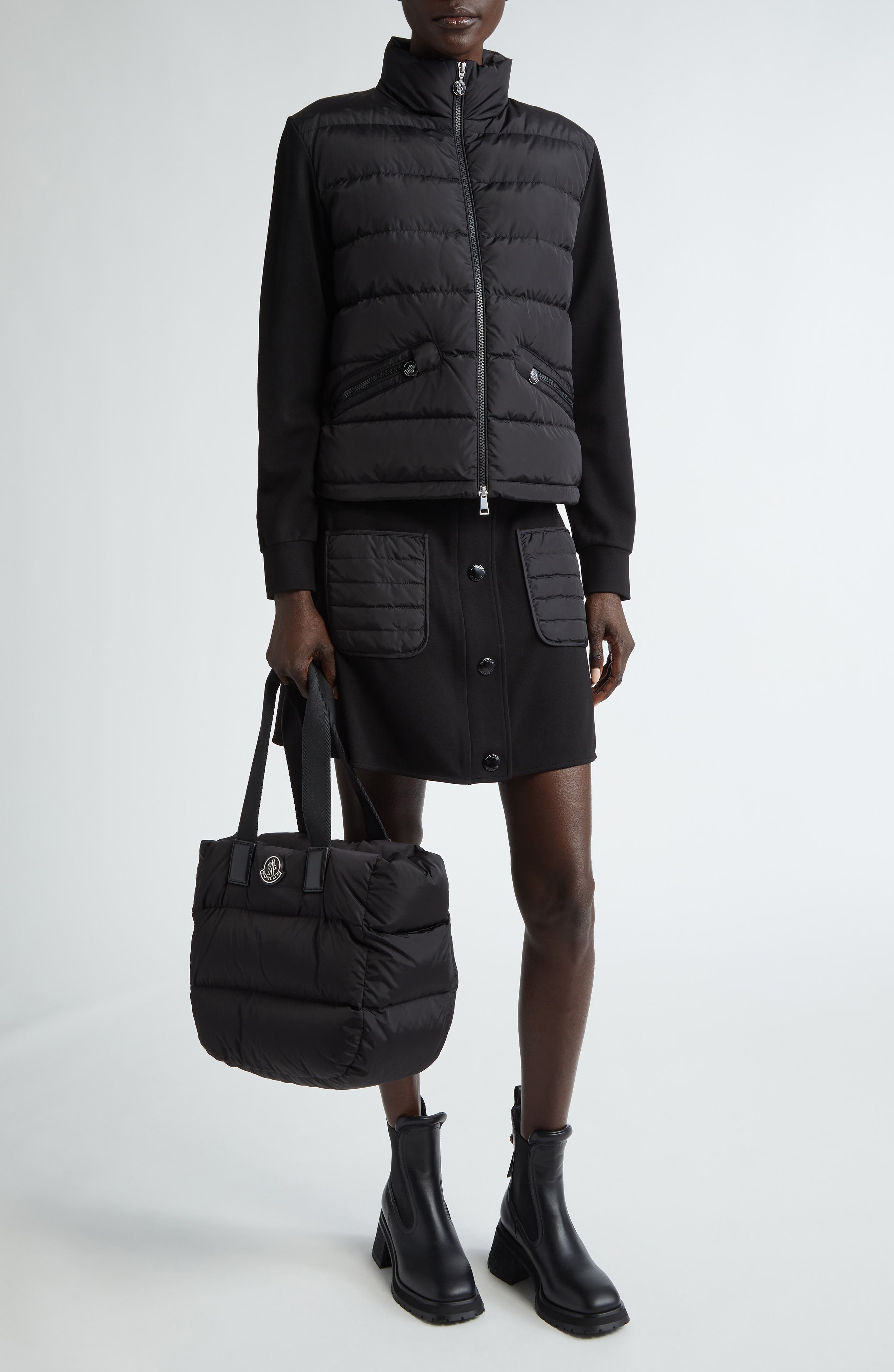 Mixed Media Down Puffer Jacket - 2