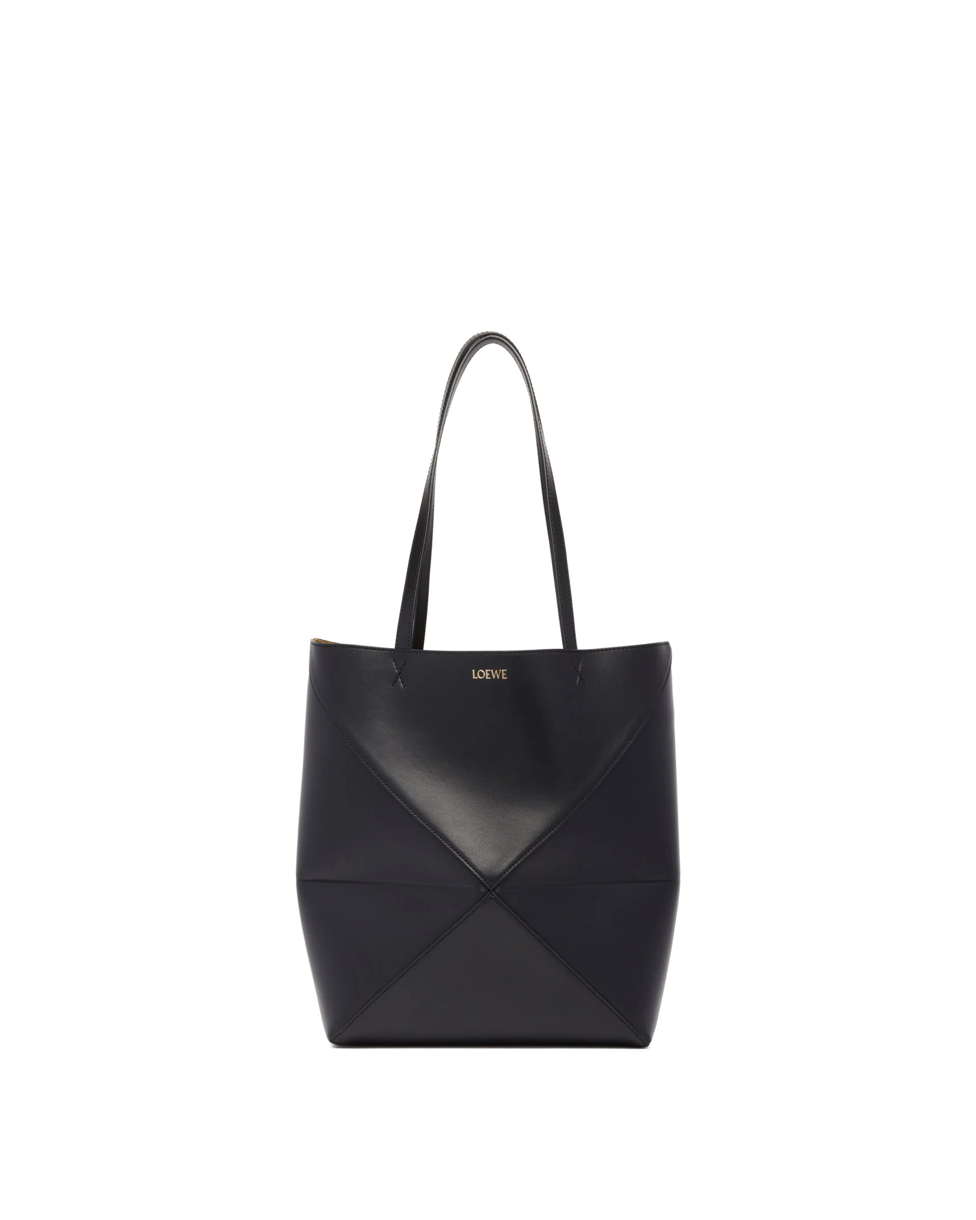 Black Medium Puzzle Fold Tote - 1