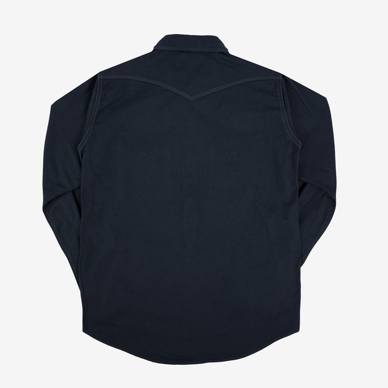 IHSH-381-BLK 9oz Military Serge CPO Shirt Black 11