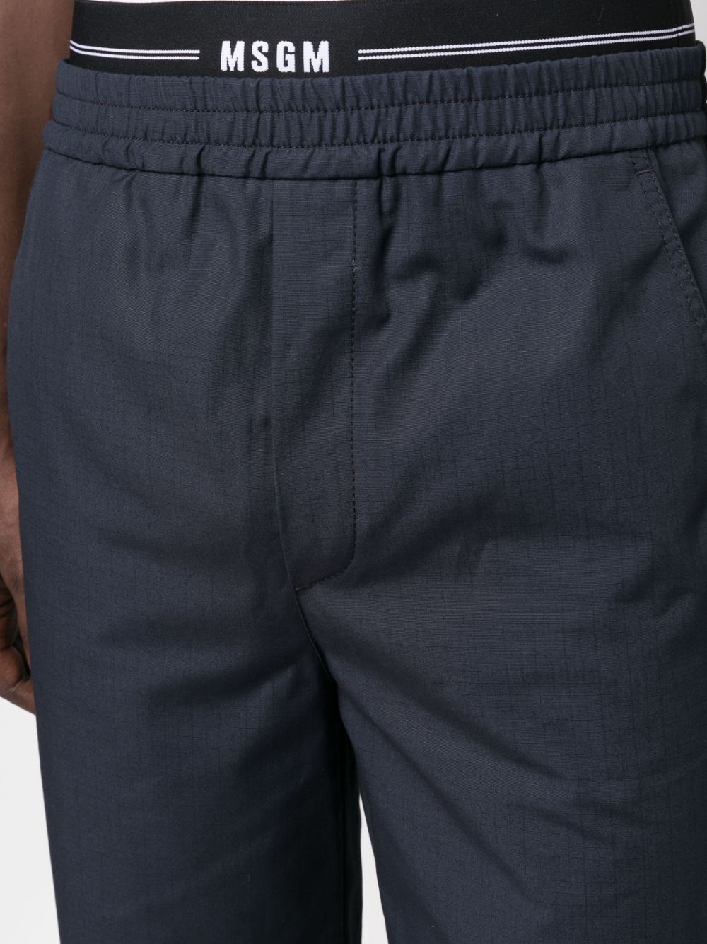logo-waistband straight-leg trousers - 5