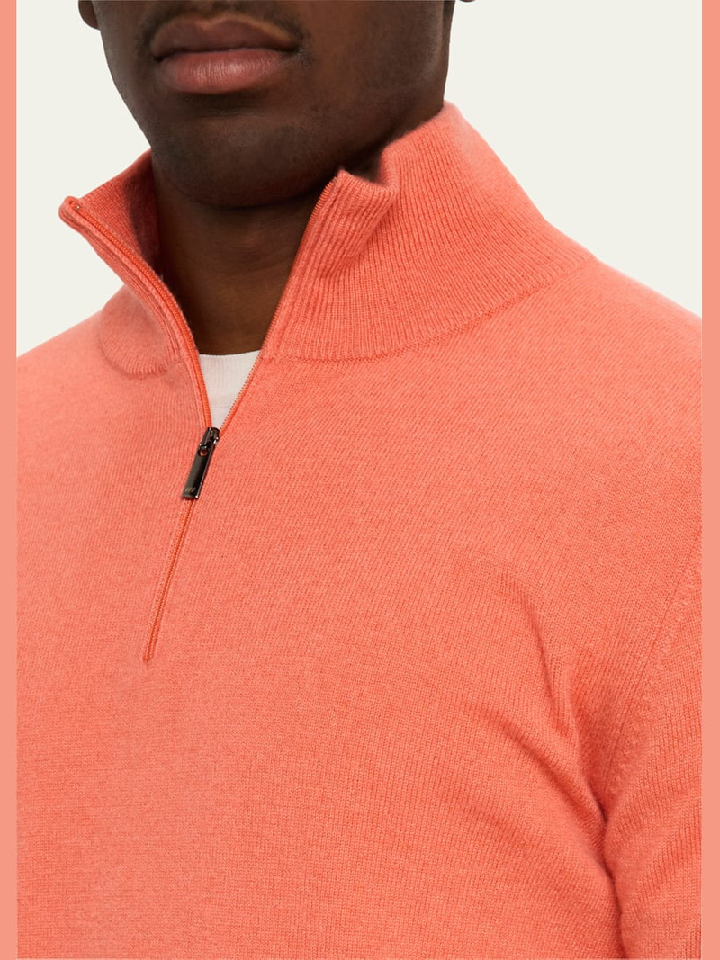 massimo alba Men's Cashmere Half-Zip Sweater outlook