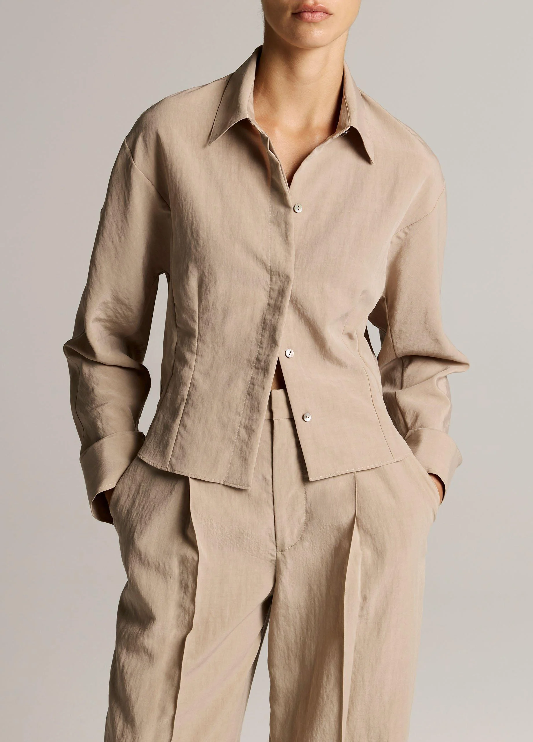 Blouson-Back Shirt Jacket - 1