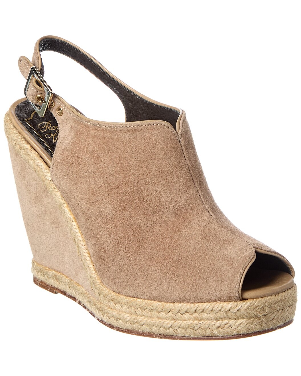 Roger Vivier New Cordella Suede Wedge Sandal - 1