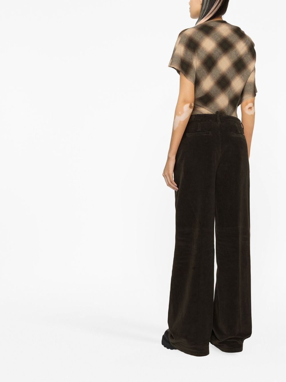 wide-leg corduroy trousers - 4