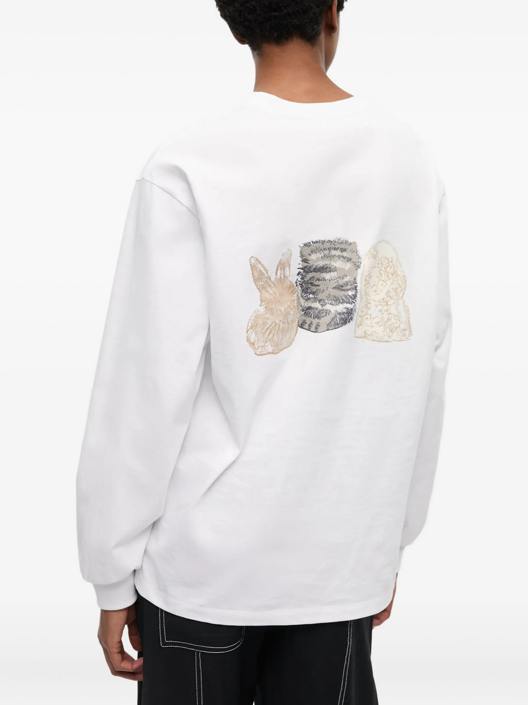 Re-Cut Heavy Jersey Animal Print Long Sleeve T-Shirt - 4