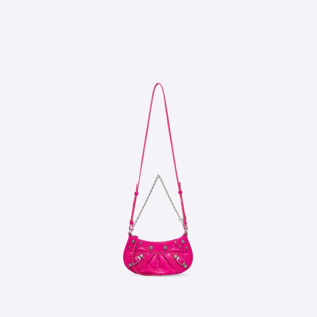 Women's Le Cagole Mini Purse With Chain in Pink - 4