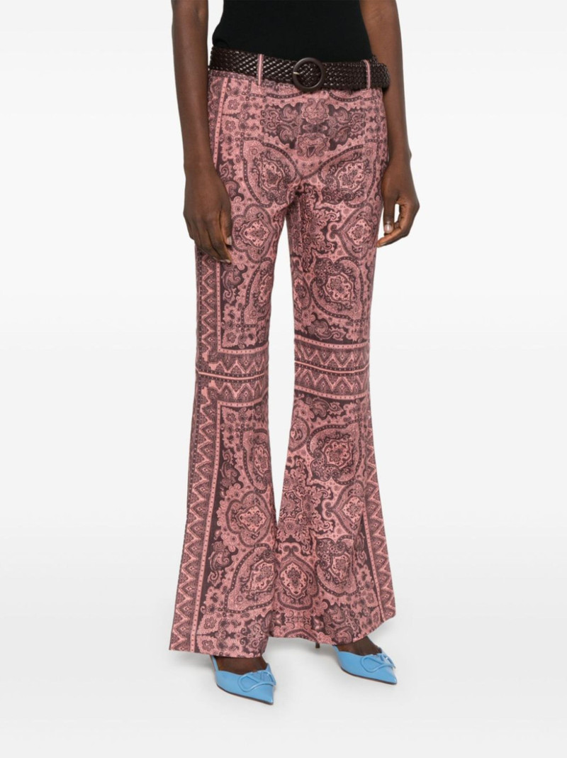 Ottie paisley-print flared trousers 3