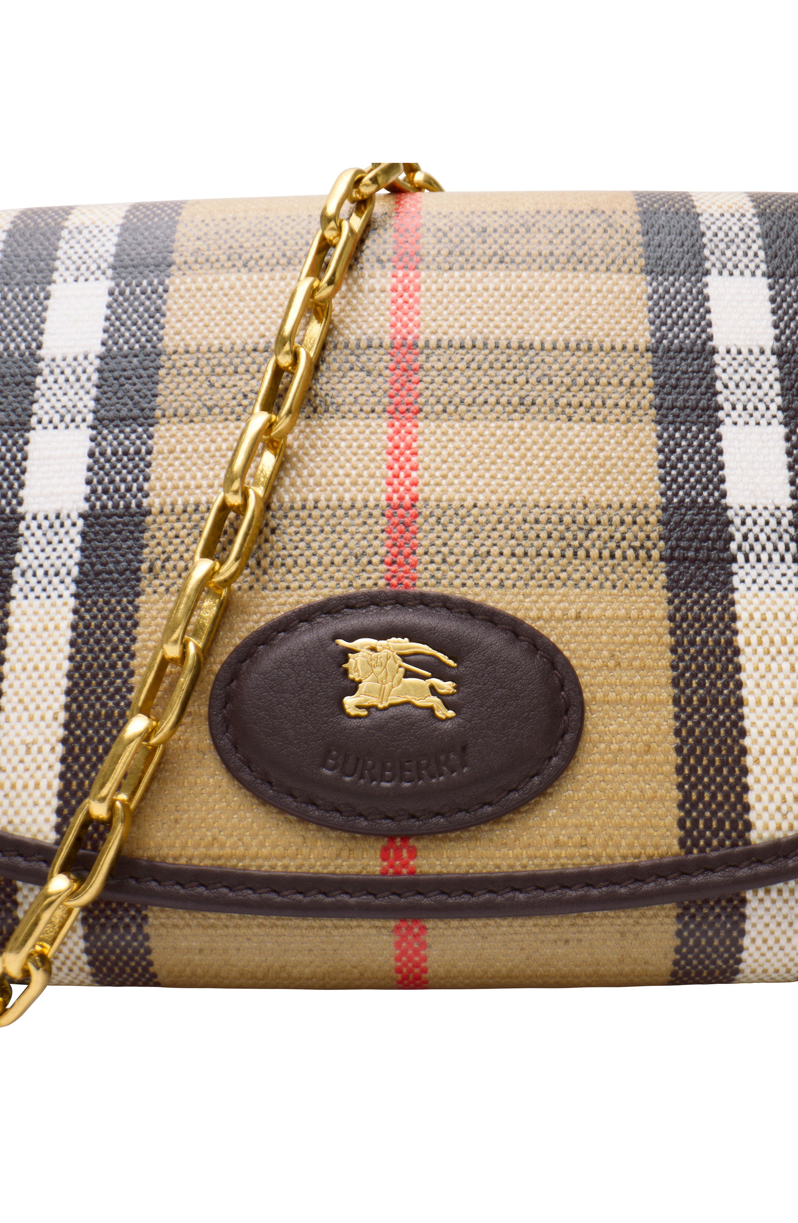 burberry Highlands Coated Canvas Wallet on a Chain in Sand at Nordstrom - 5