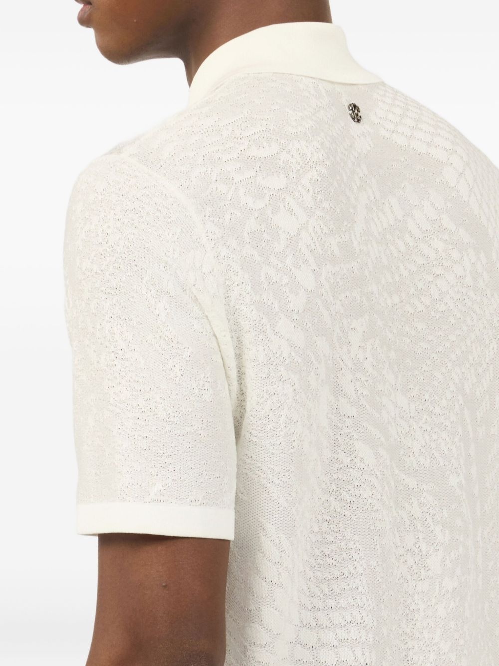 patterned-jacquard polo shirt - 6