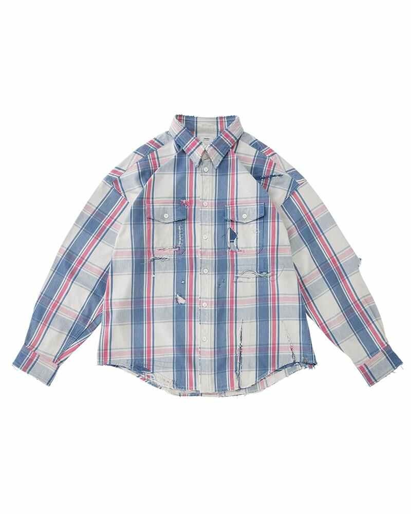 トップス visvim PIONEER CHECK L/S CRASH LT.INDIGO visvim PIONEER CHECK L/S CRASH LT.INDIGO | REVERSIBLE