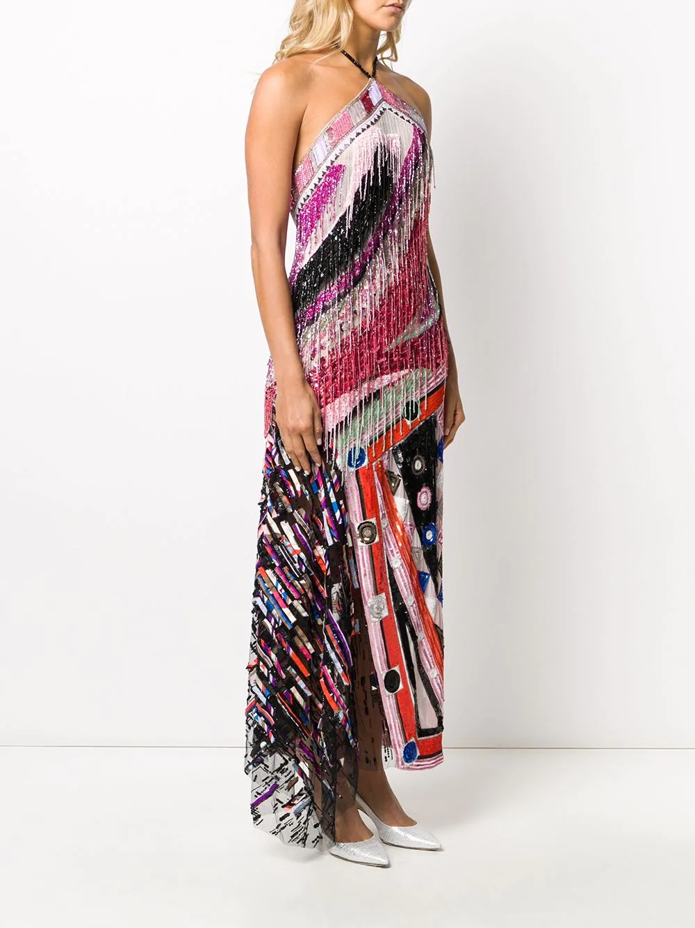 fringed Vivara long dress - 3