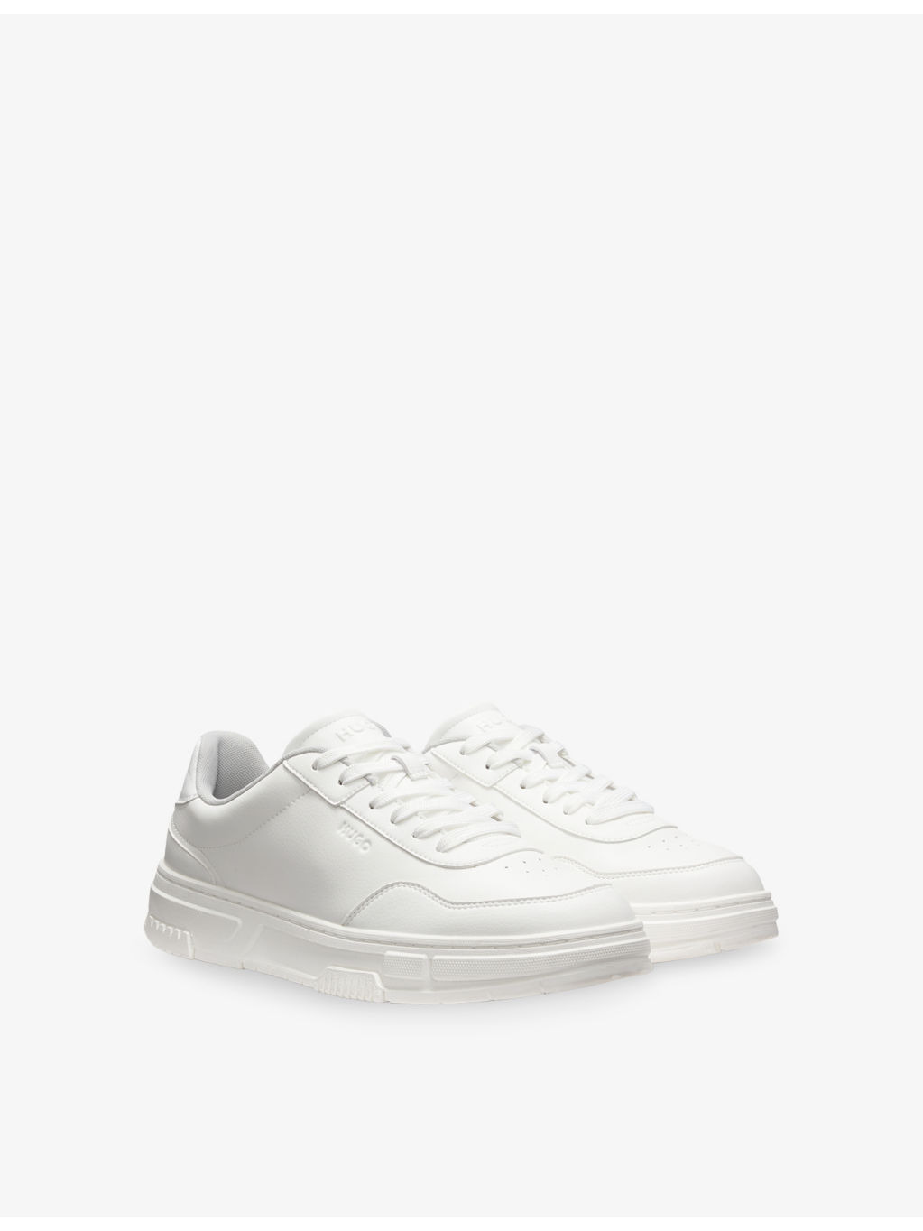 Logo-Embossed Leather Trainers - 3