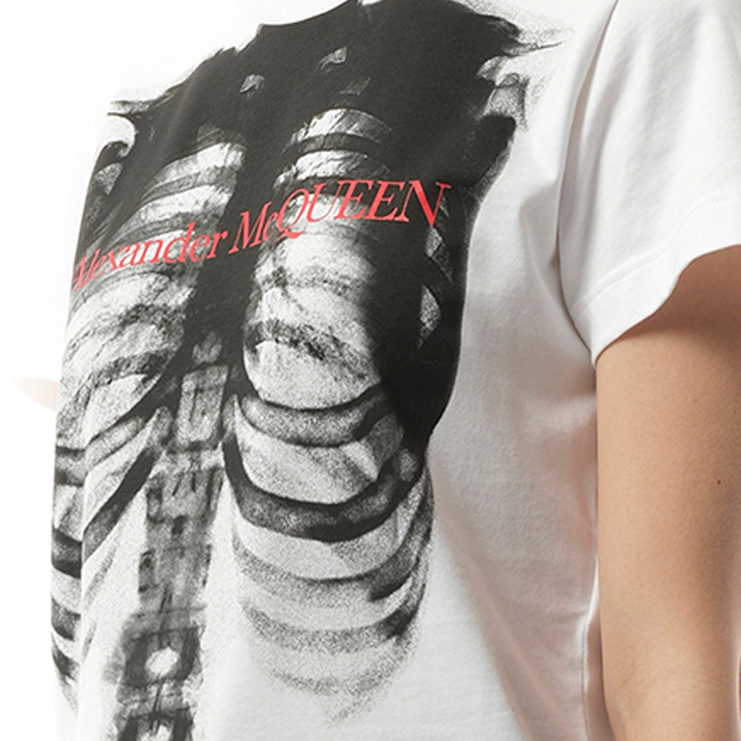 Ribcage Fit T-Shirt in White - 3