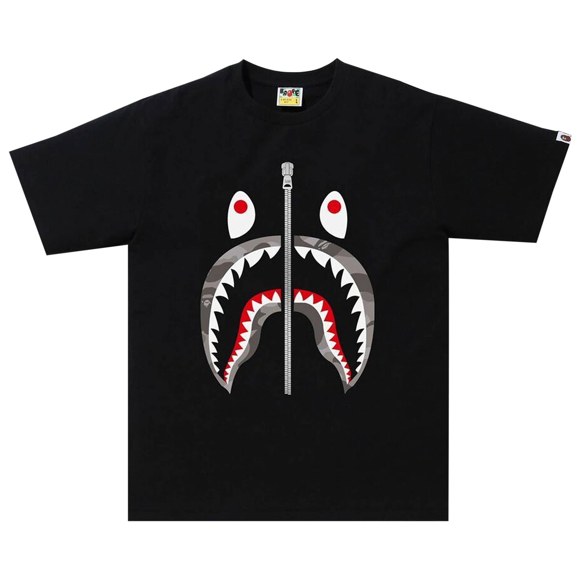 BAPE Color Camo Shark Tee 'Black/Grey' - 1