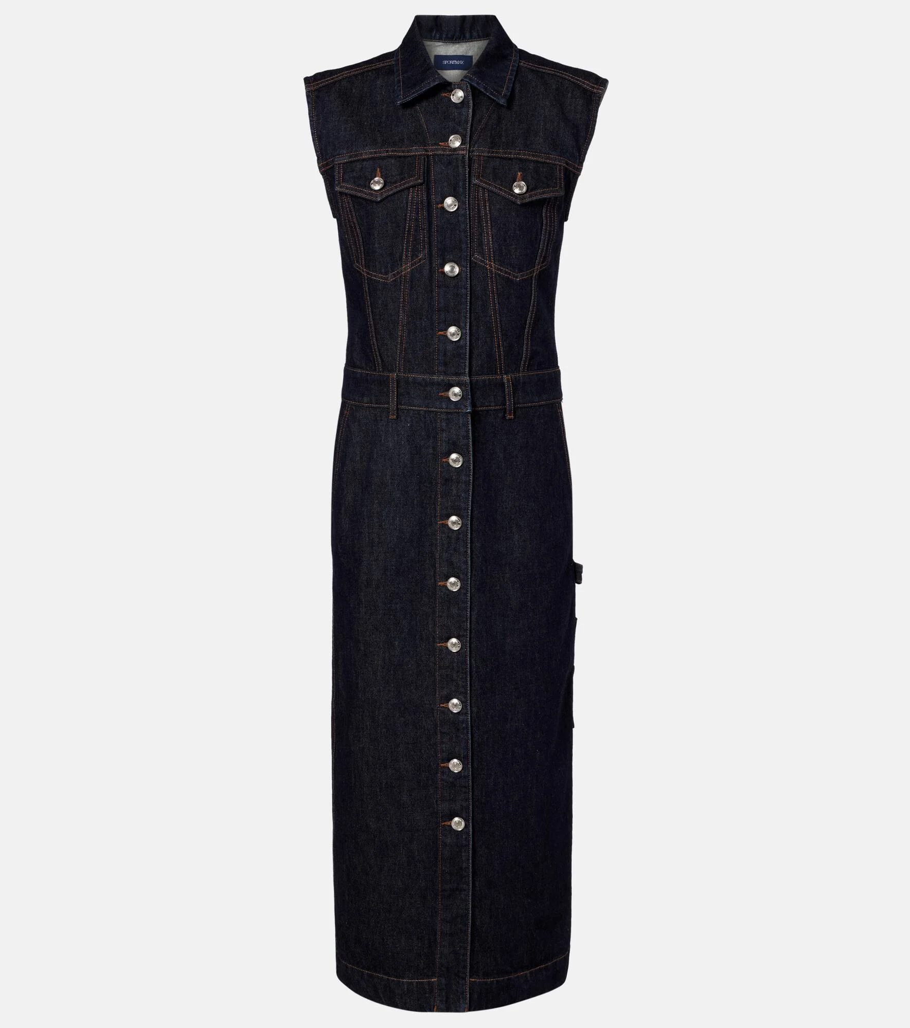 Farfalla denim midi dress - 1