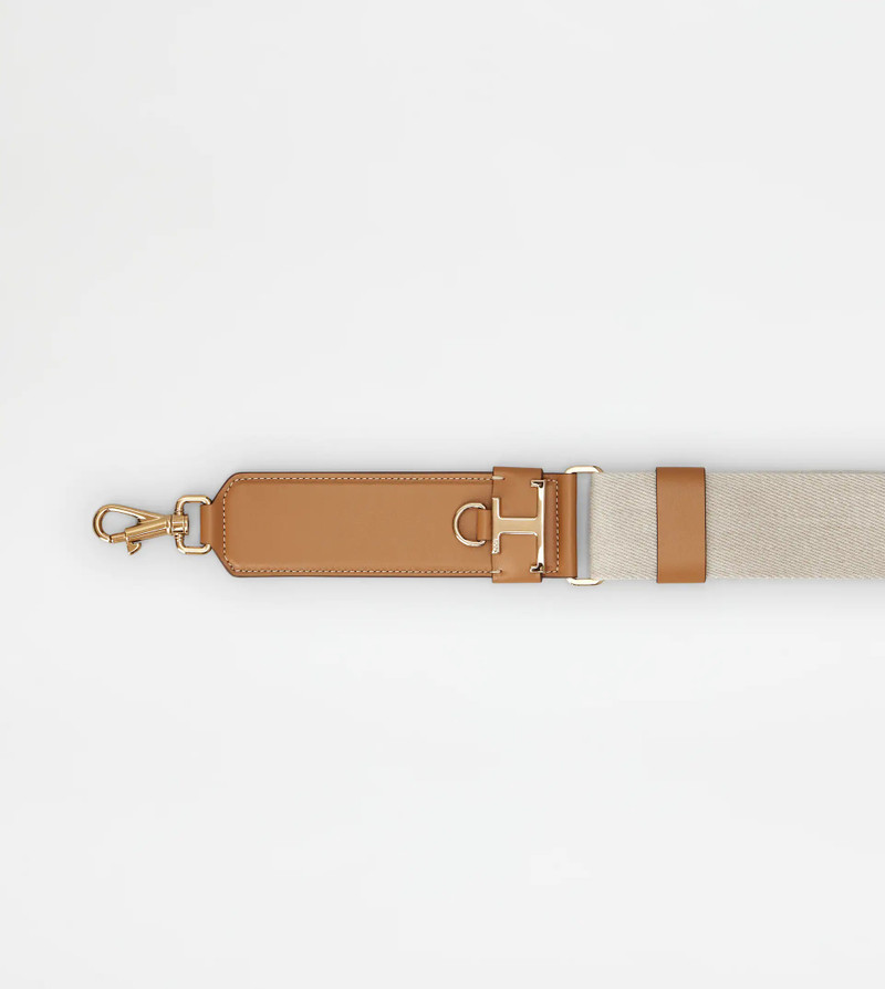 Tod's TIMELESS ADJUSTABLE SHOULDER STRAP IN FABRIC AND LEATHER outlook