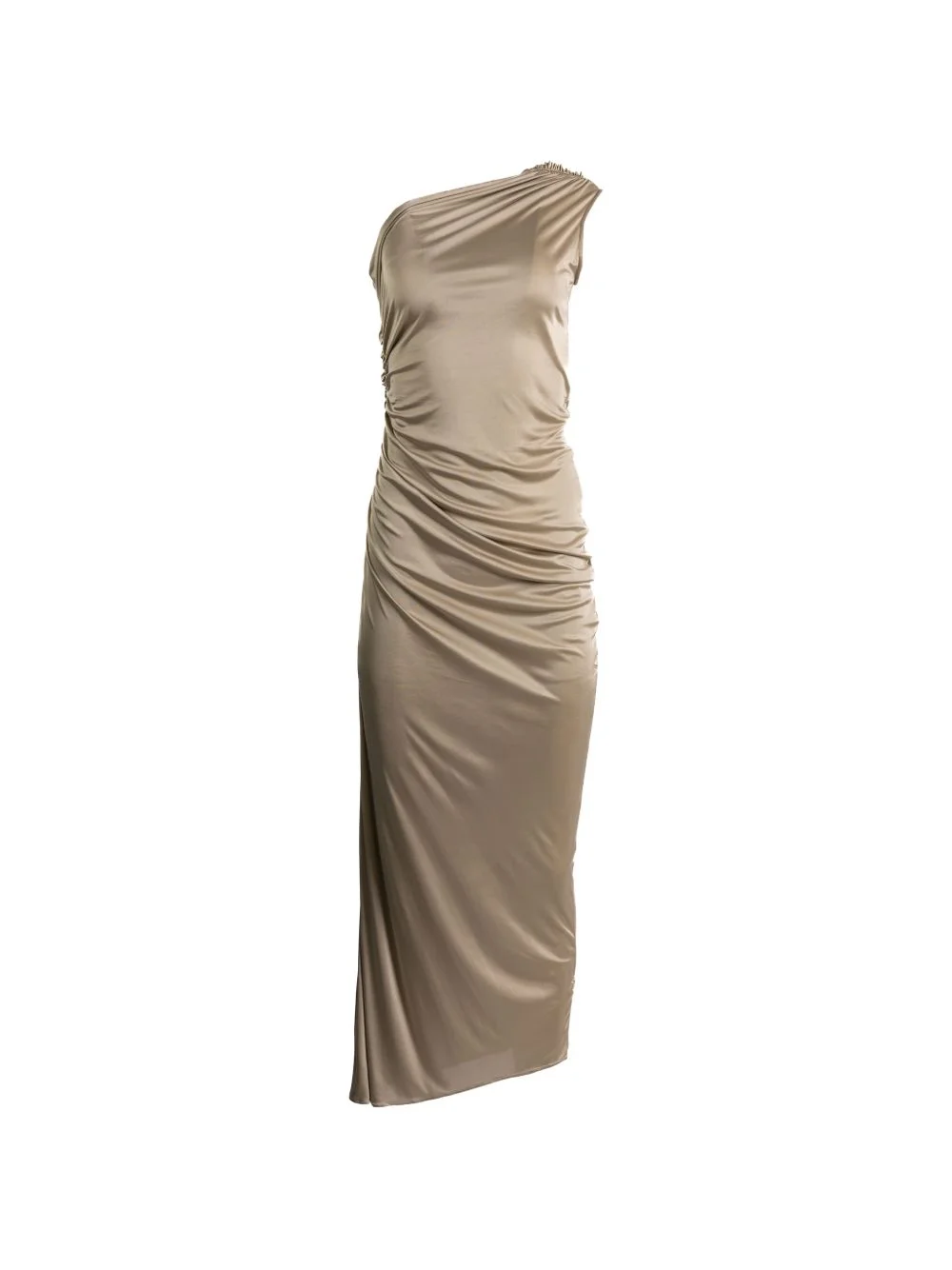 one-shoulder draped dress - 1