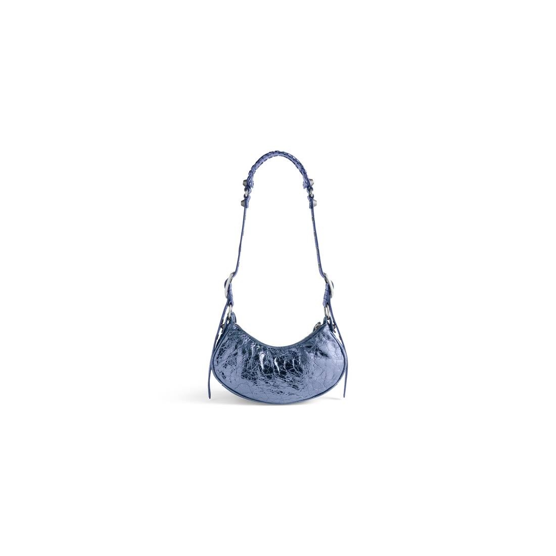 Women's Le Cagole Xs Shoulder Bag Metallized in Purple - 7