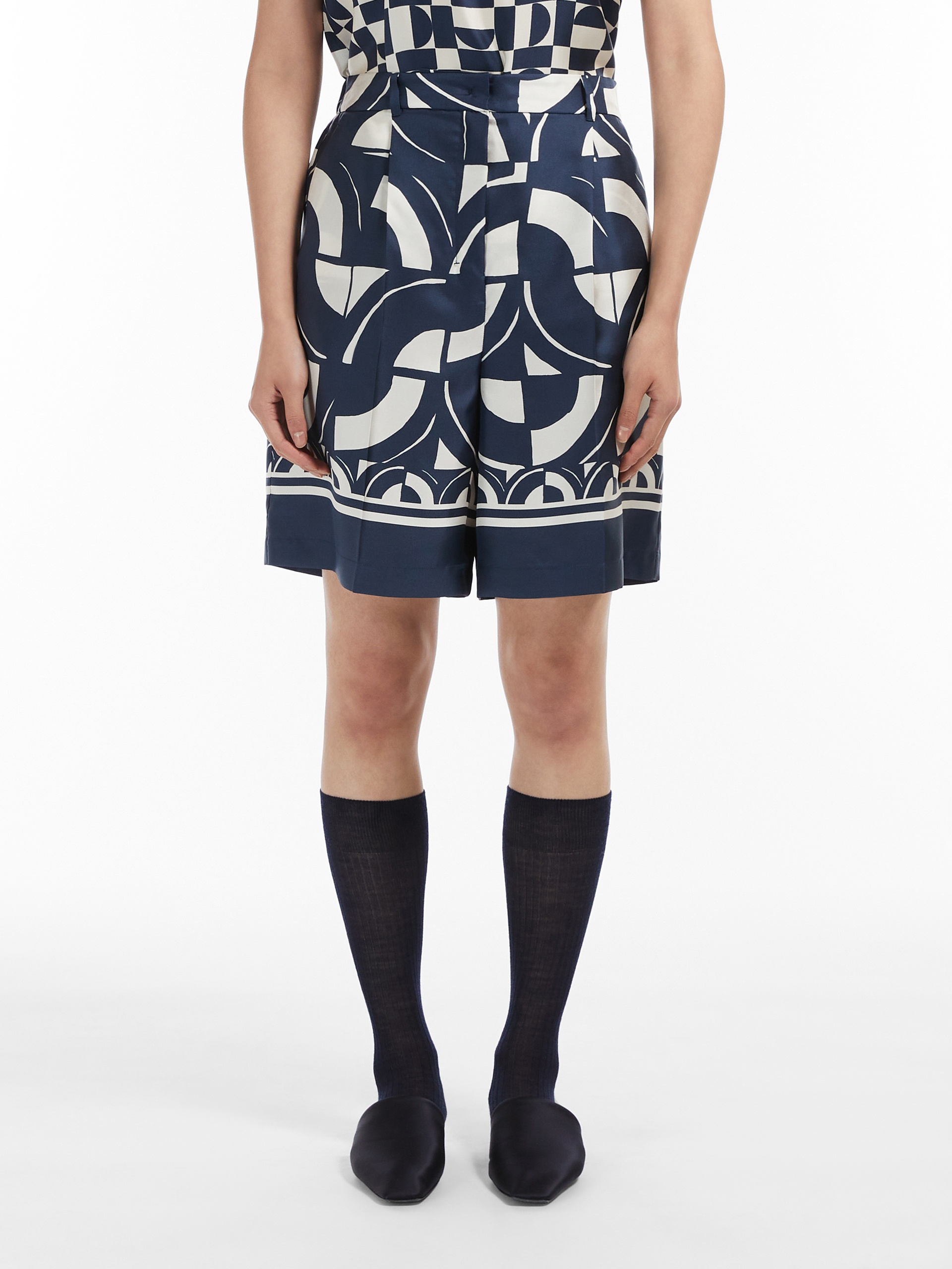 TIMESA Printed silk shorts - 3