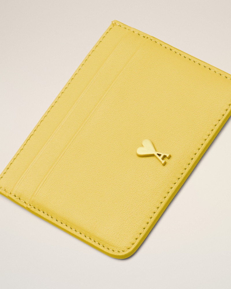 YELLOW COWHIDE LEATHER AMI DE COEUR CARD HOLDER 3