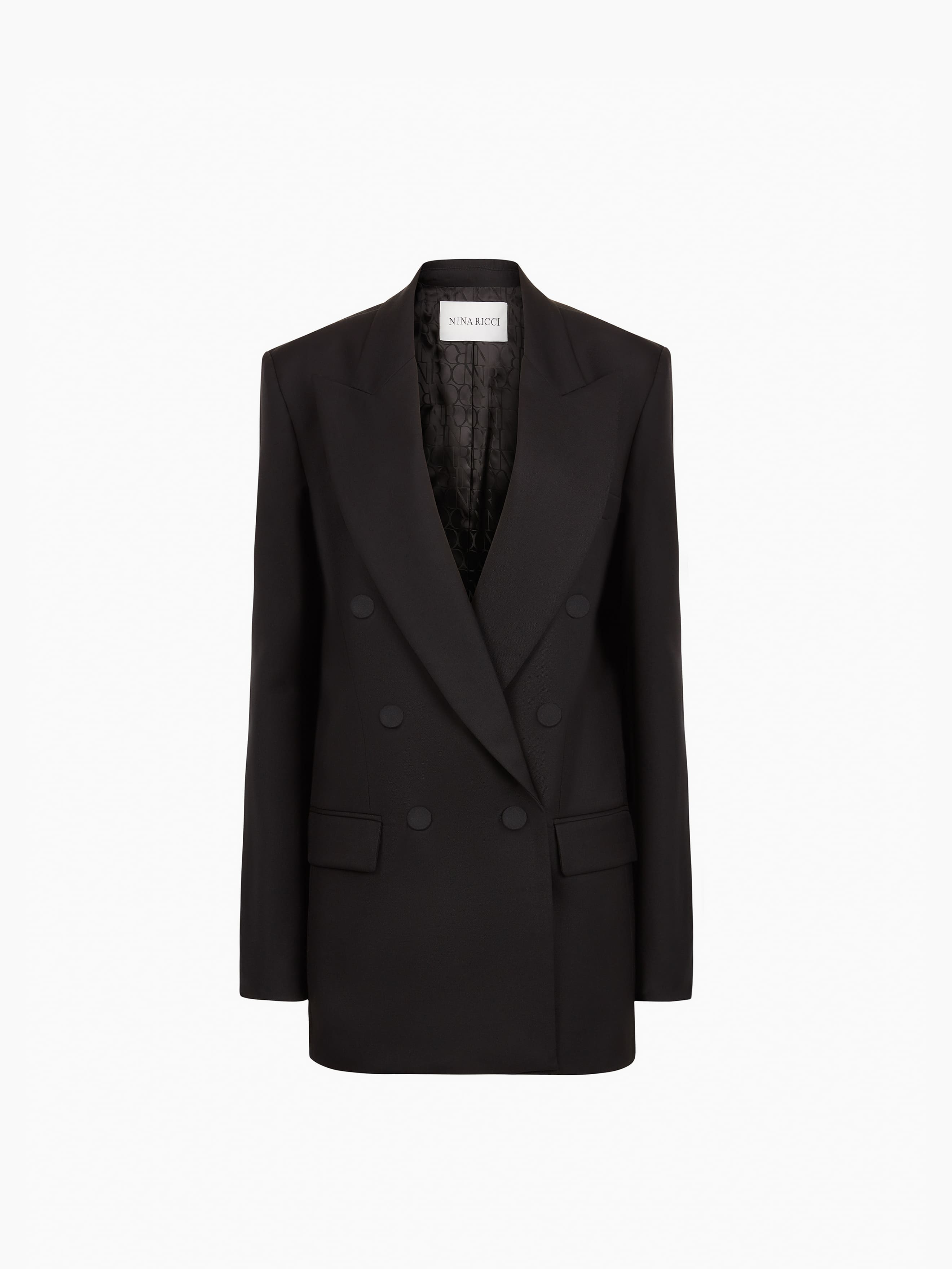 Black Oversized Tailored Blazer - 5