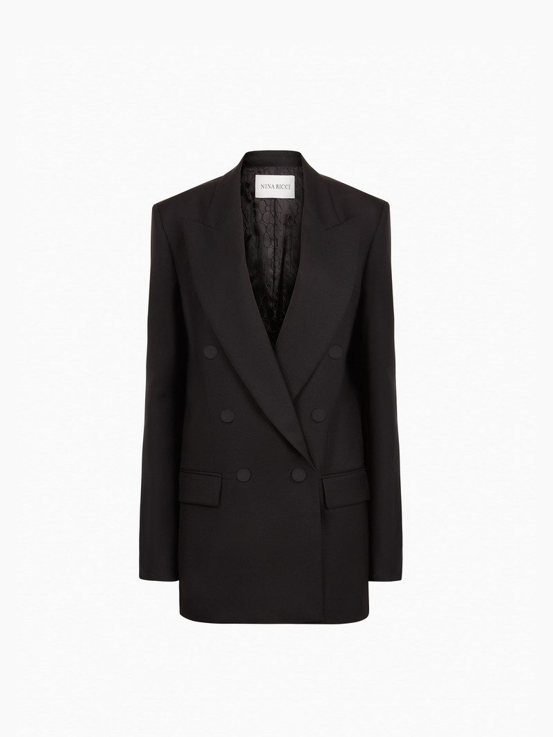 Black Oversized Tailored Blazer 5