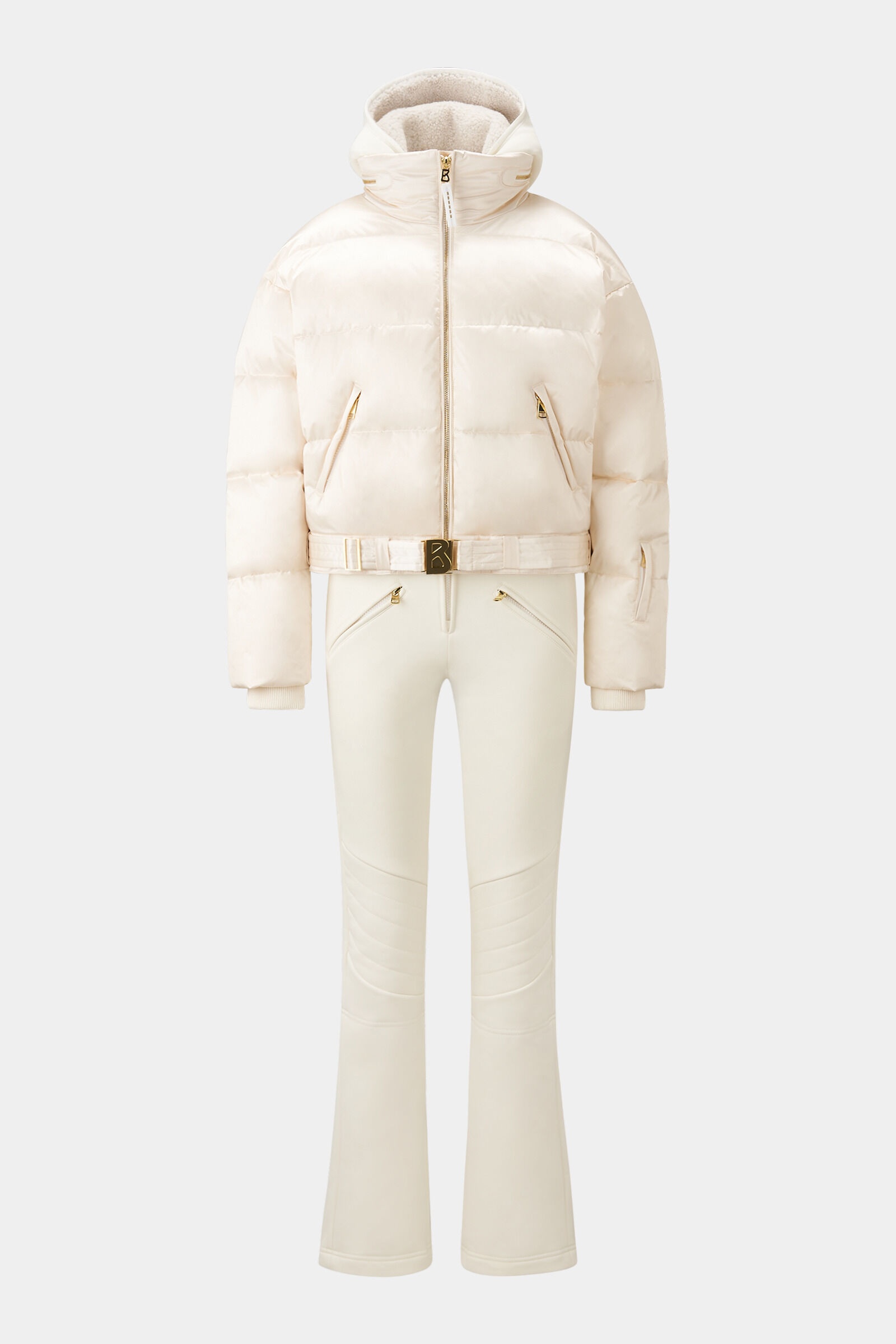 Aya Two-in-one ski overalls in Cream - 8