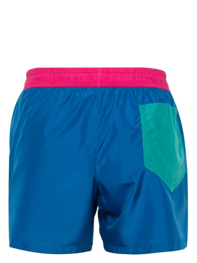 Moschino logo-print colourblock swim shorts outlook