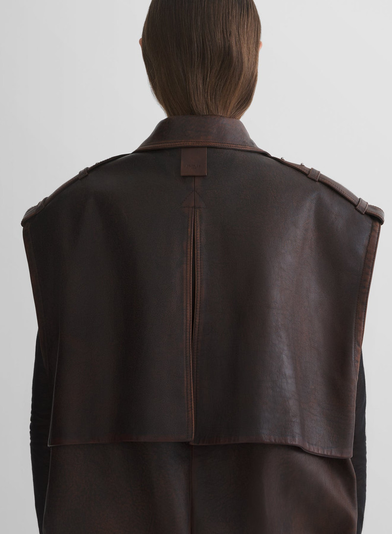 leather military gilet 5