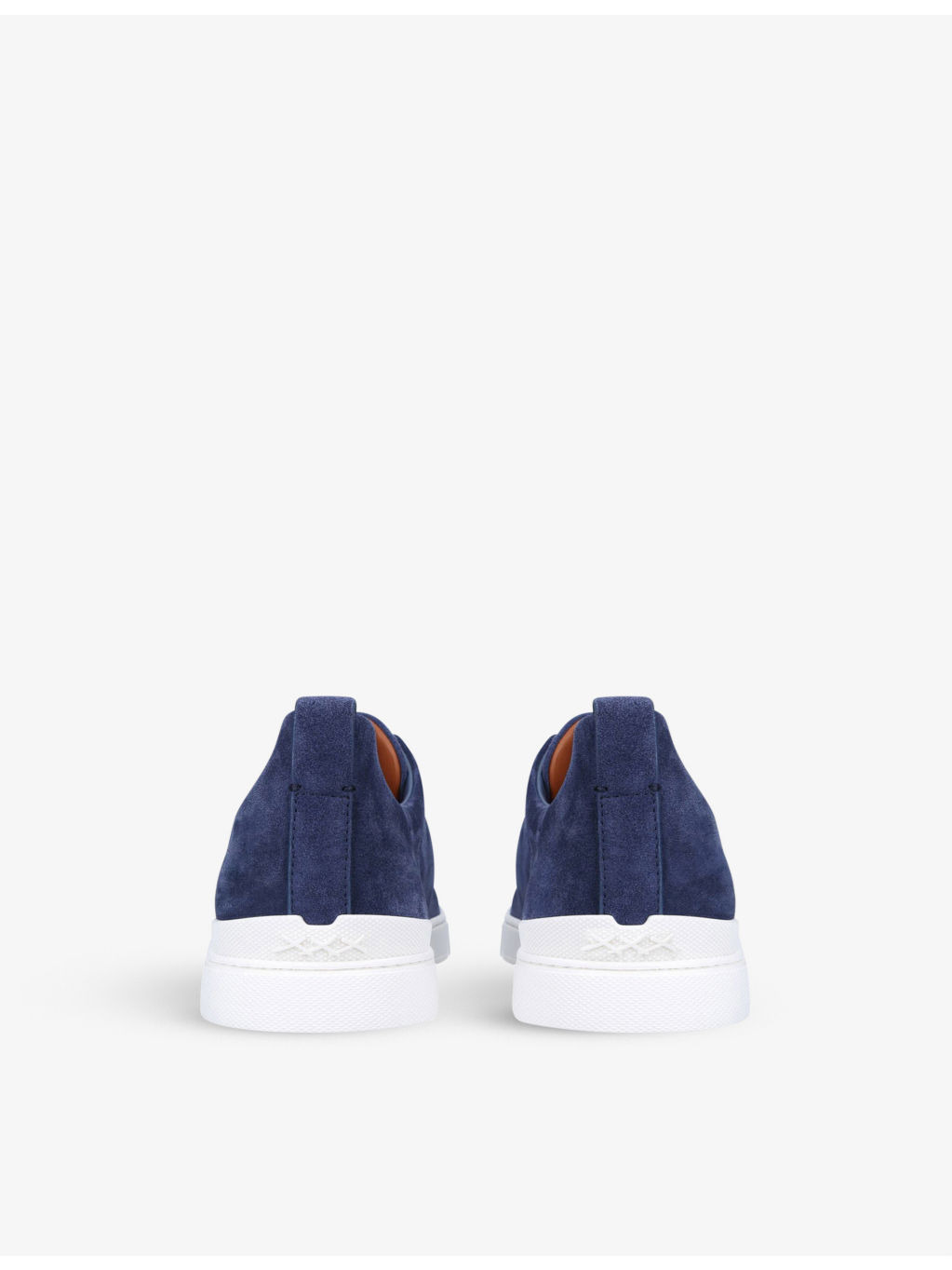 Triple stitch low-top suede trainers - 4
